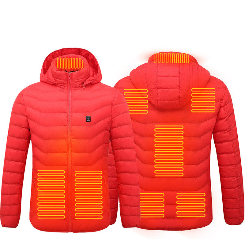 Winter Heated Jacket USB Electric Cotton Coat Zip-up Heater Thermal Clothing Heating Vest