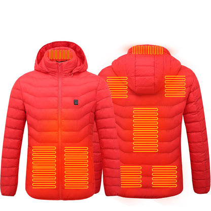 Winter Heated Jacket USB Electric Cotton Coat Zip-up Heater Thermal Clothing Heating Vest