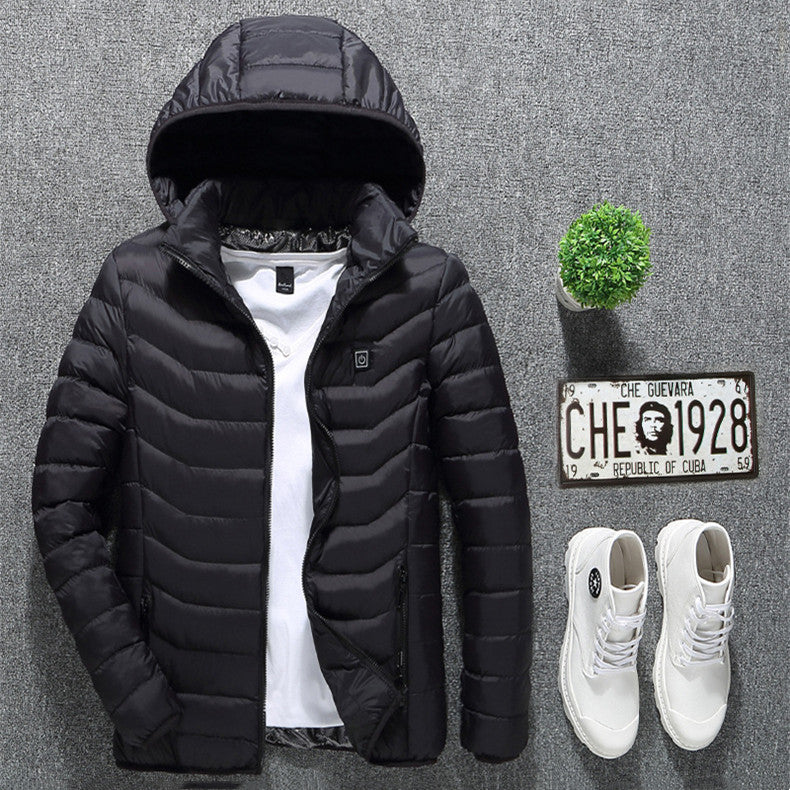 Winter Heated Jacket USB Electric Cotton Coat Zip-up Heater Thermal Clothing Heating Vest