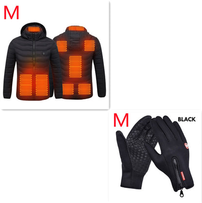 Winter Heated Jacket USB Electric Cotton Coat Zip-up Heater Thermal Clothing Heating Vest
